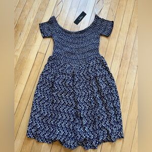 Lulu's Blue and White Floral Mini Dress